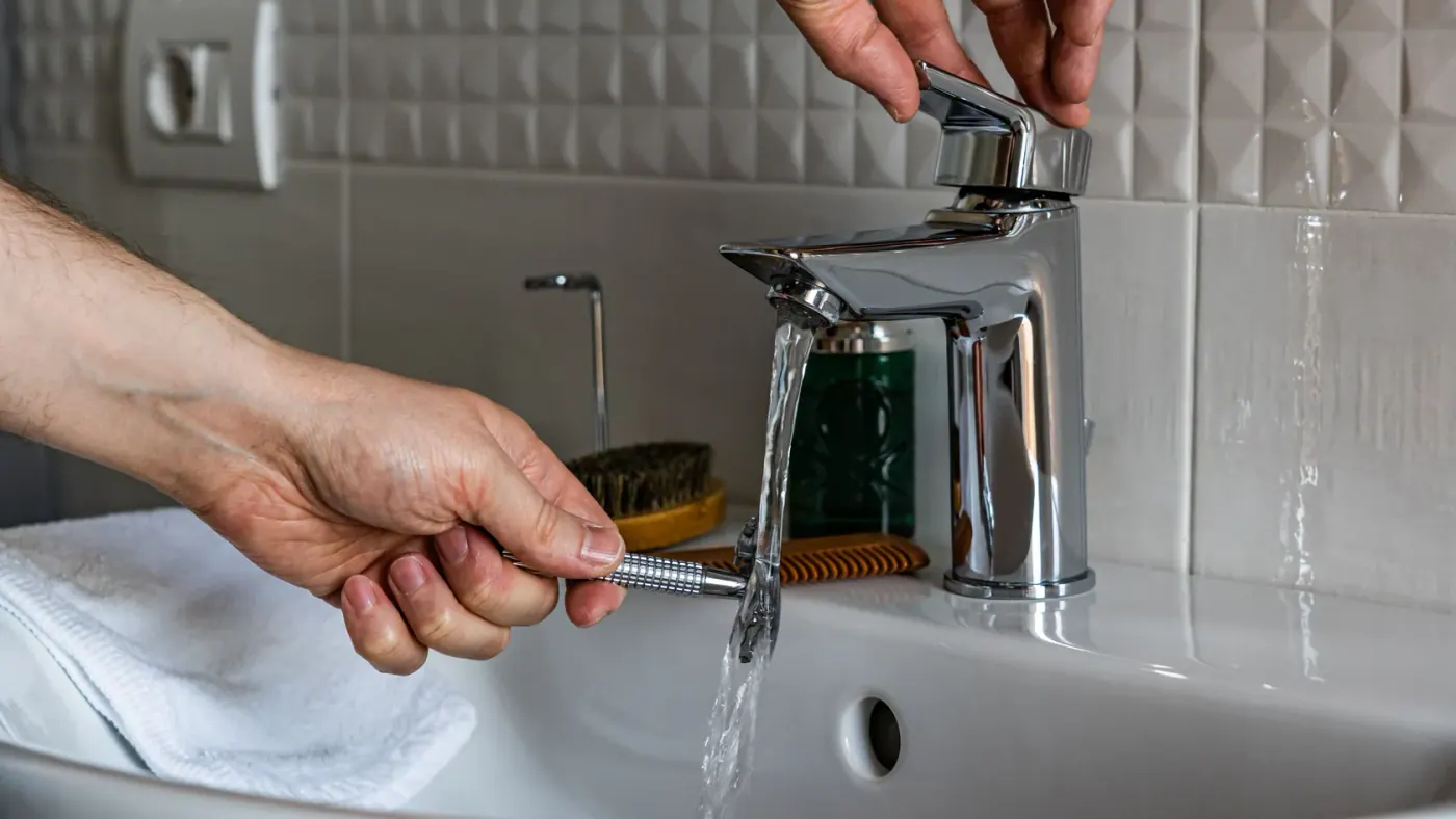 Ablution basin installation in Kuwait