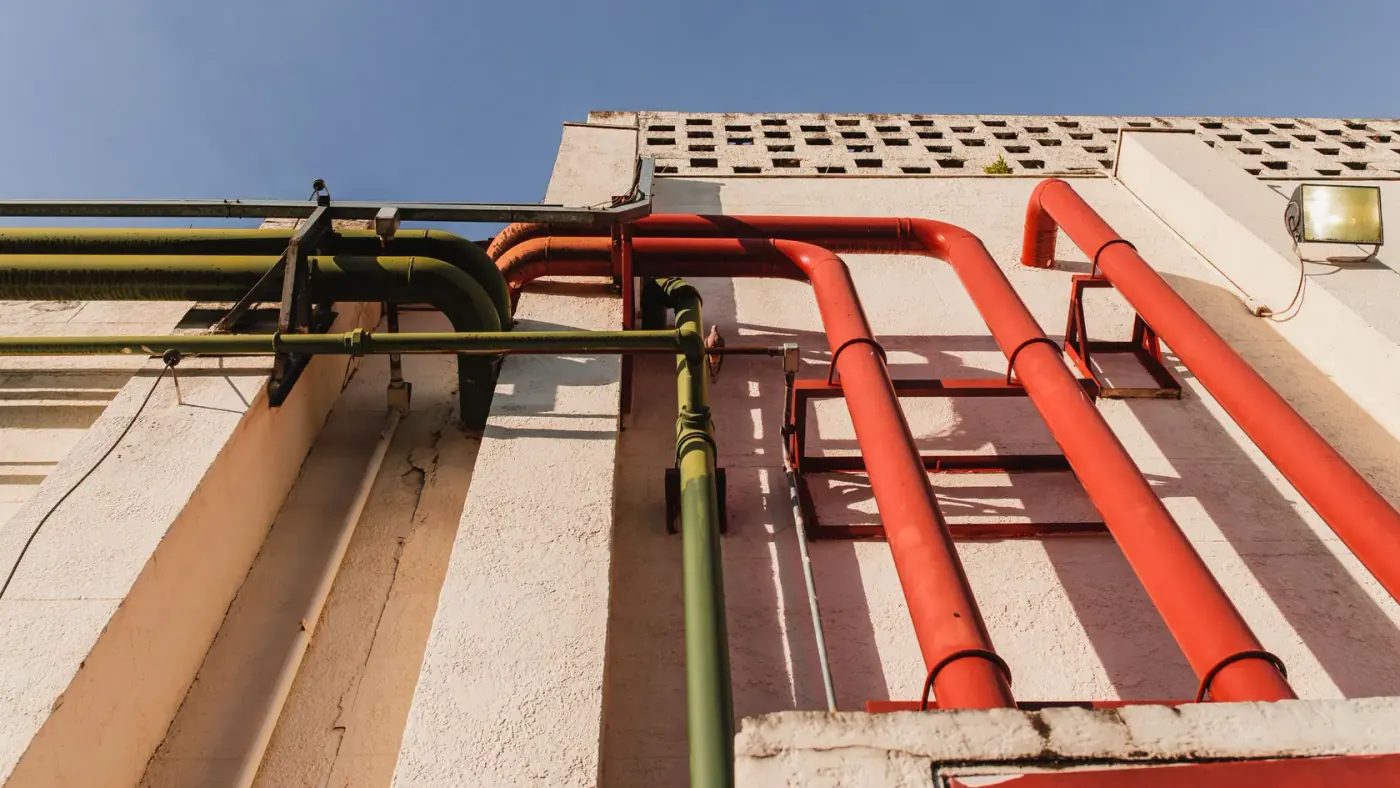 Apartment first-fix plumbing in Kuwait