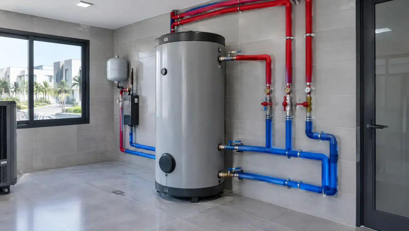 Central water-heater installation in Kuwait
