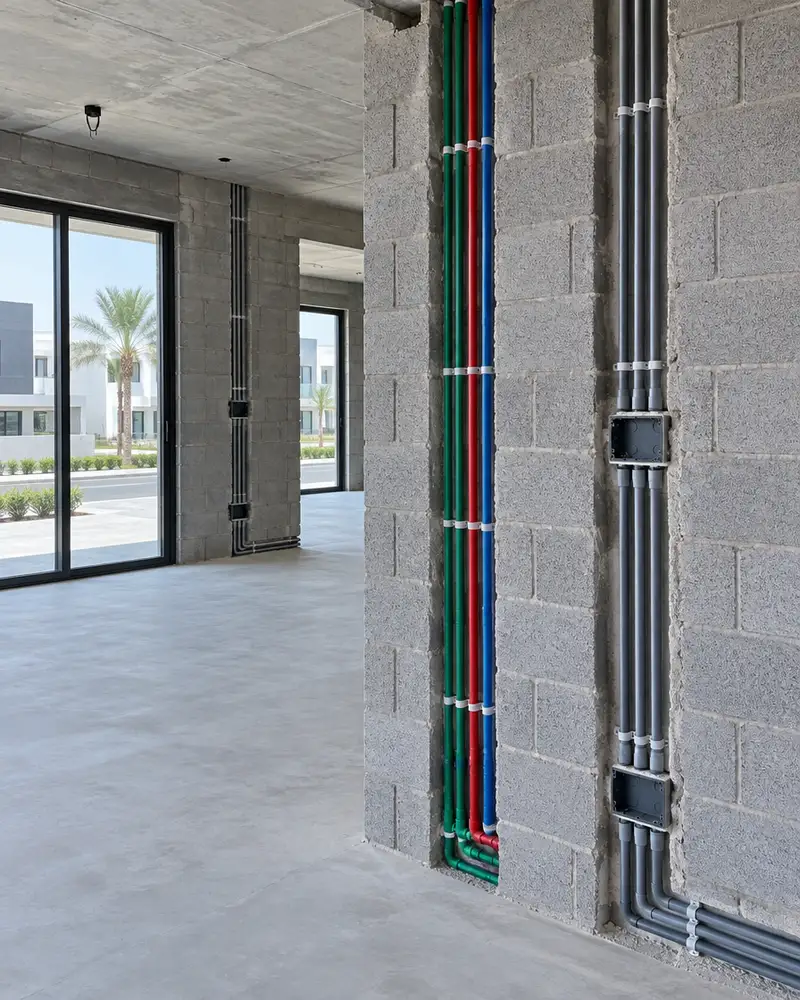 First-fix plumbing & electrics in Kuwait